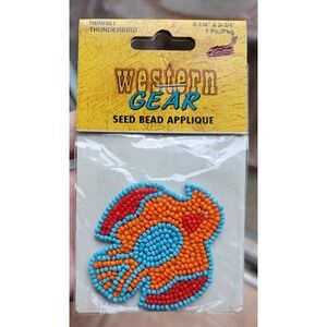 Western Gear Seed Bead Appliqué Thunderbird Wearable Southwest Decor Native Amer